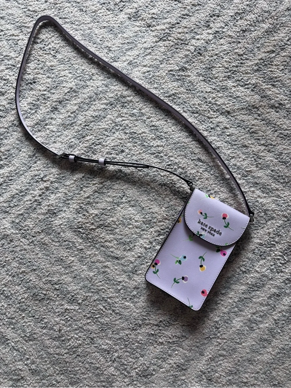 kate spade lavender floral crossbody phone bag